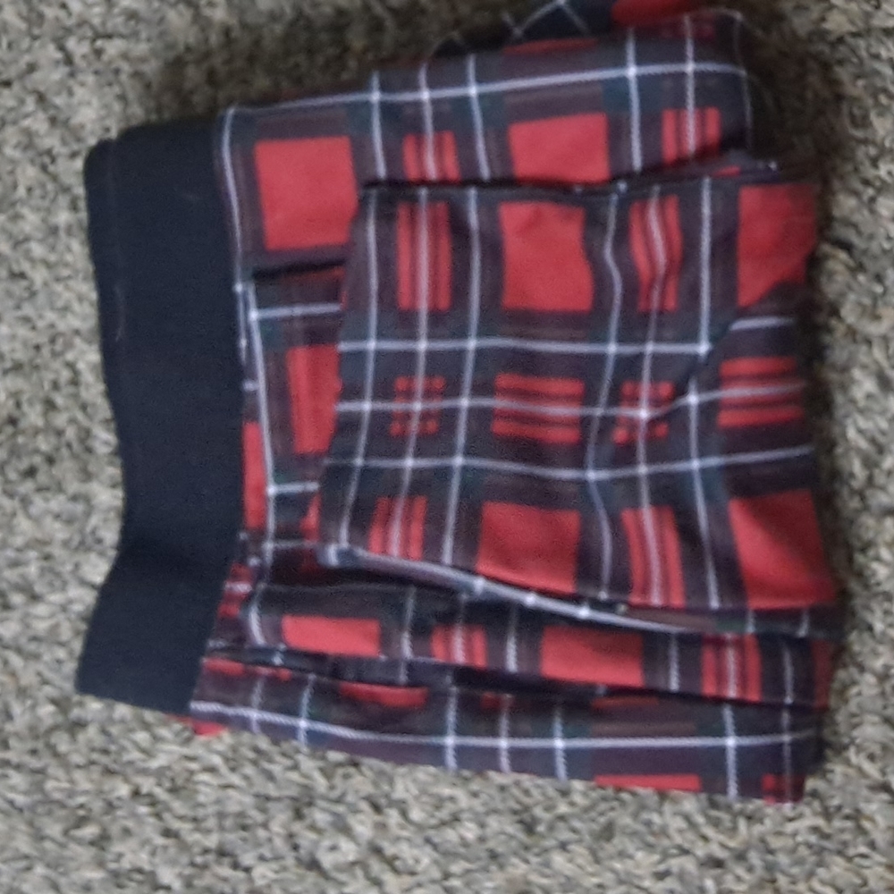 Red plaid pants